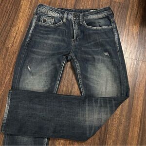 Buffalo David Bitton women’s Straight Leg Jeans Dark Wash Blue